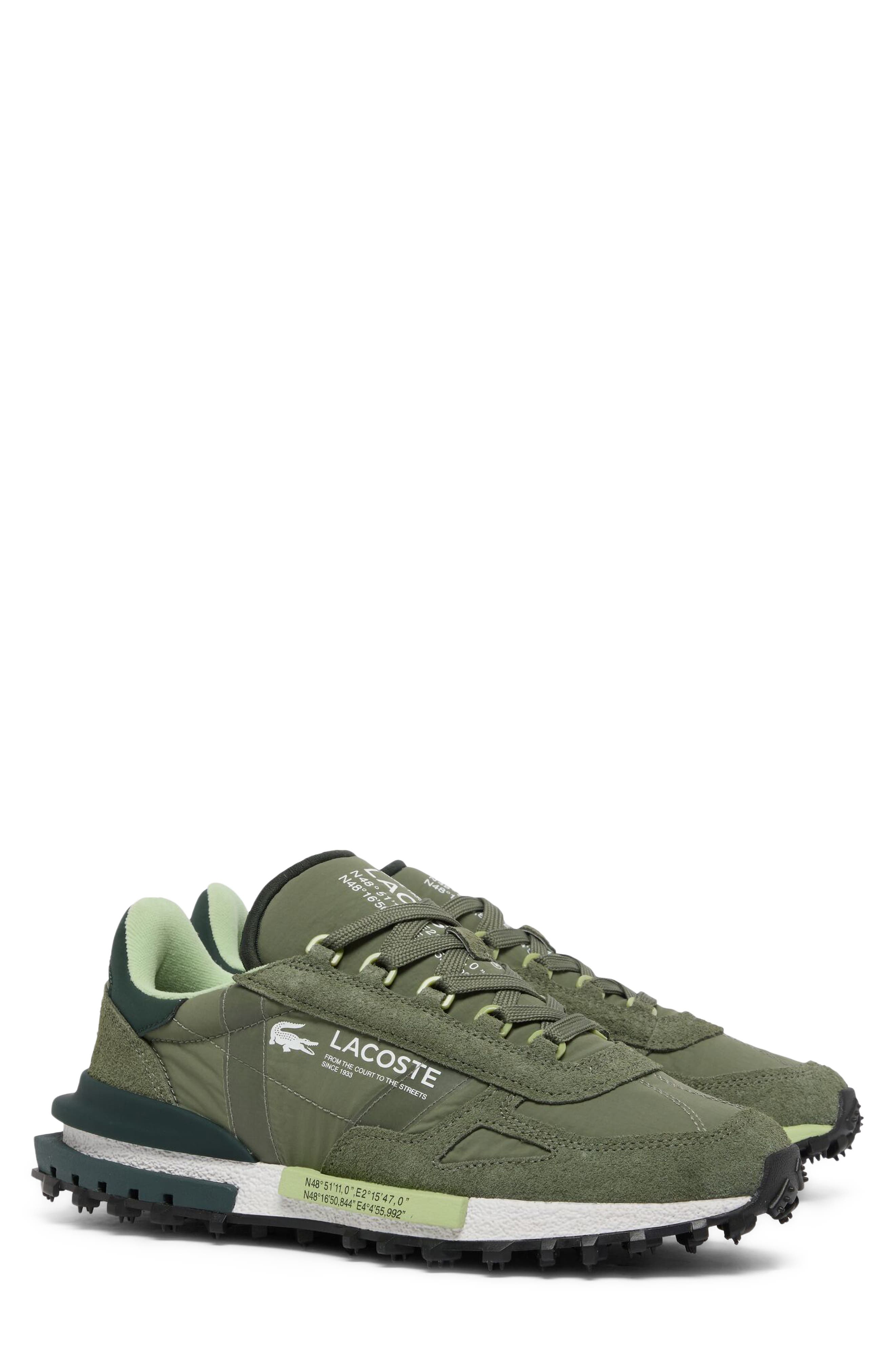 Lacoste Elite Active Sneaker, Main, color, Khaki/ White