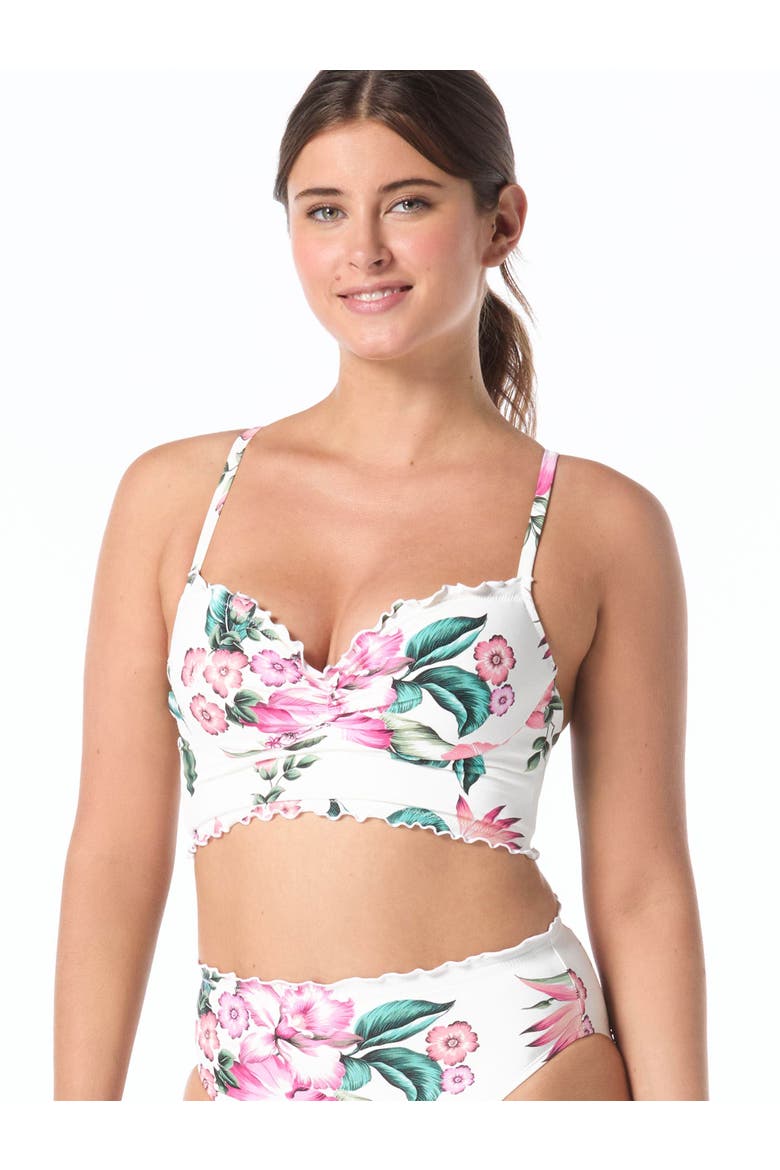 Lavish Crop Swim Top - C-Cup, Alternate, color, White Mlti