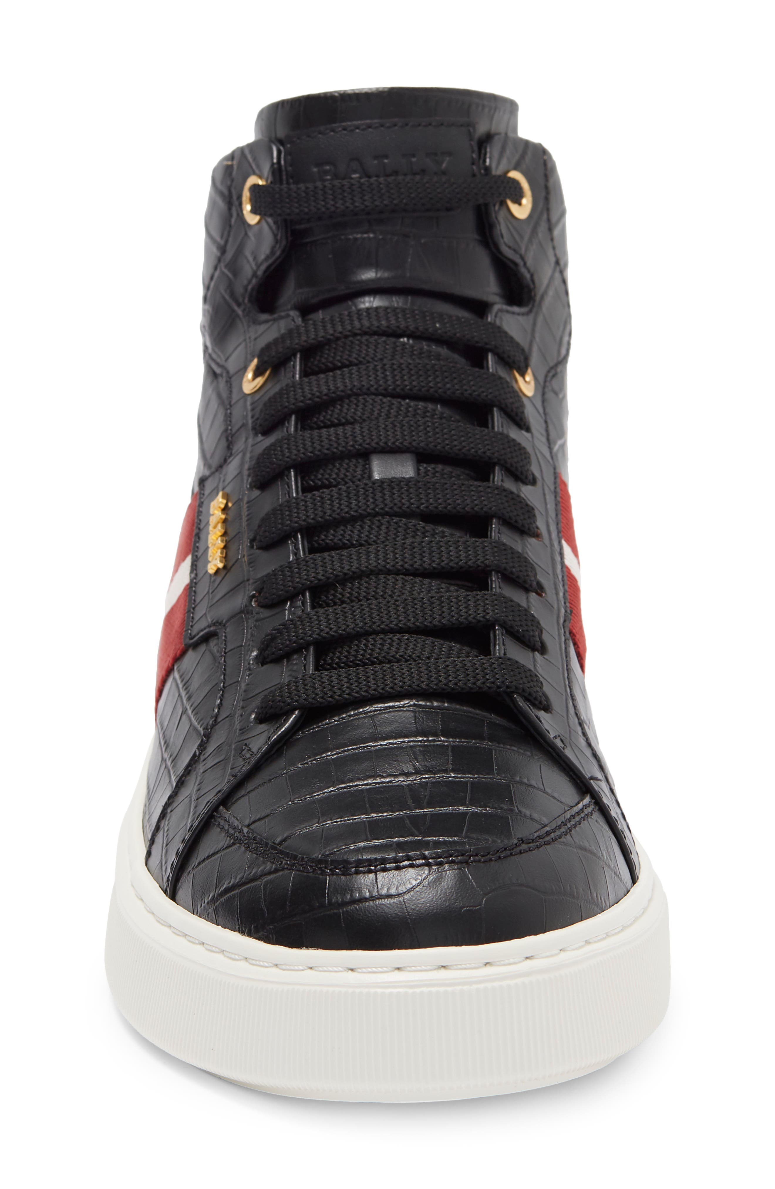 Bally Myles Croc Embossed High Top Sneaker, Alternate, color, 