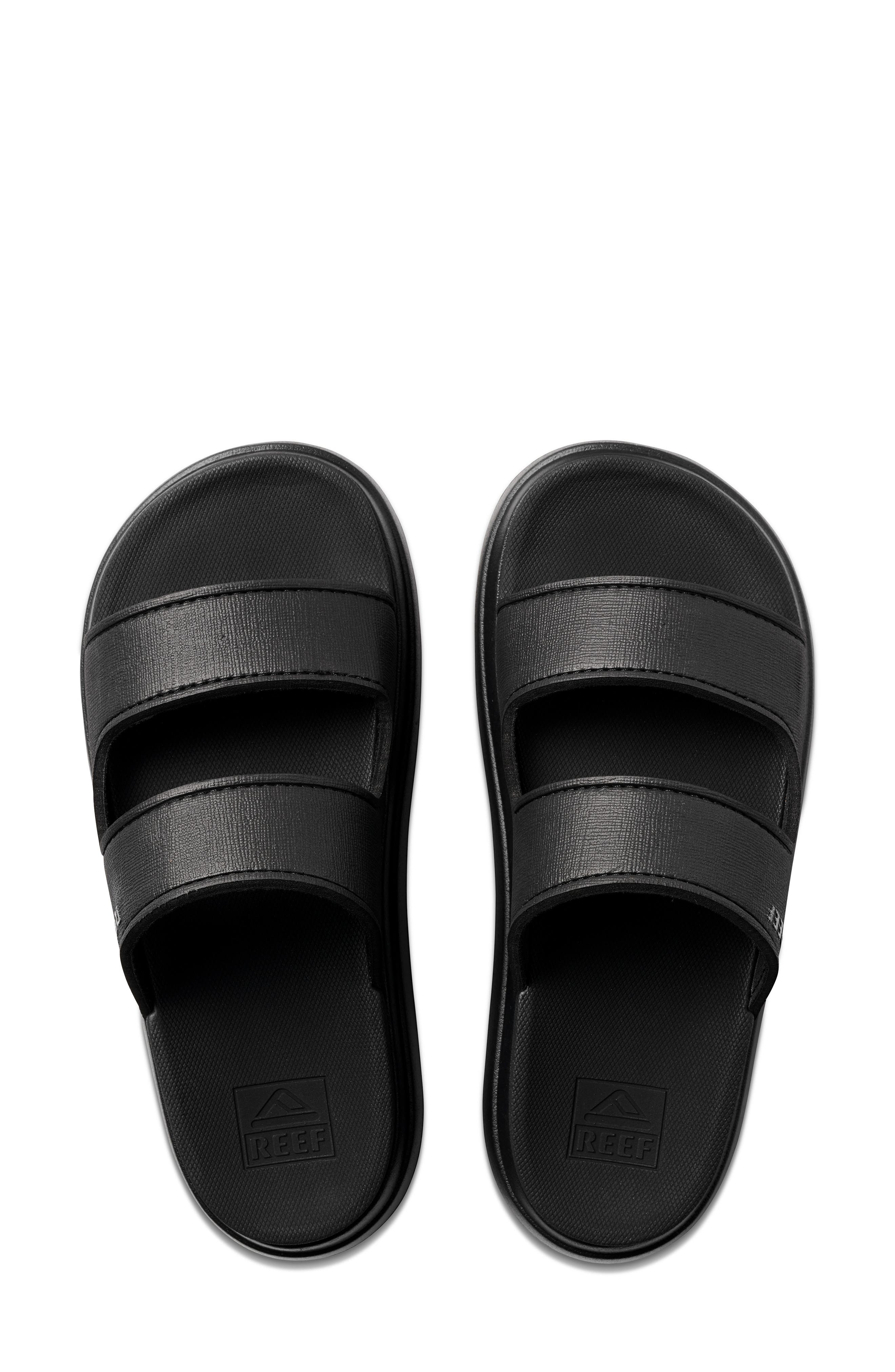 Reef Bondi Waterproof Platform Slide Sandal, Alternate, color, Black/ Black
