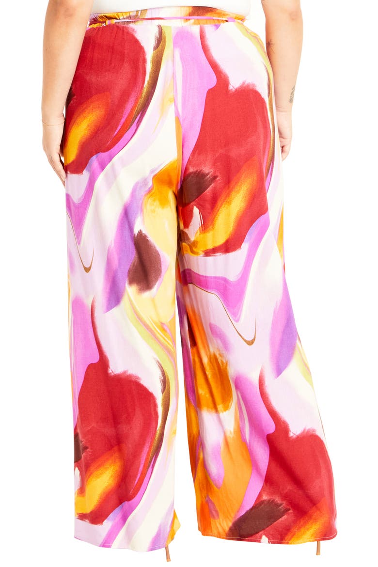 Esme Print Wide Leg Pants, Alternate, color, SUMMER SWIRL