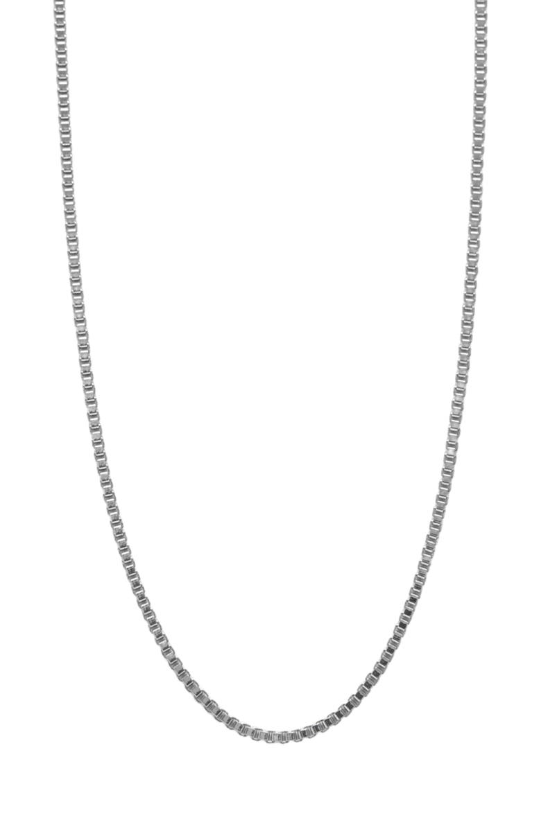 Argento Vivo Sterling Silver Men's Box Chain & Bracelet Set, Alternate, color, Silver