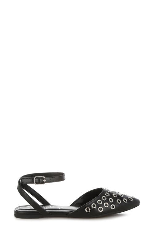 London Rag Chalcis Rivet Flat In Black