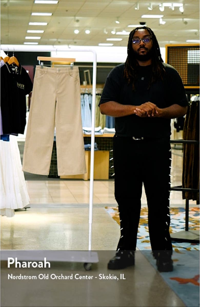 Kids' Stretch Twill Crop Wide Leg Pants, sales video thumbnail