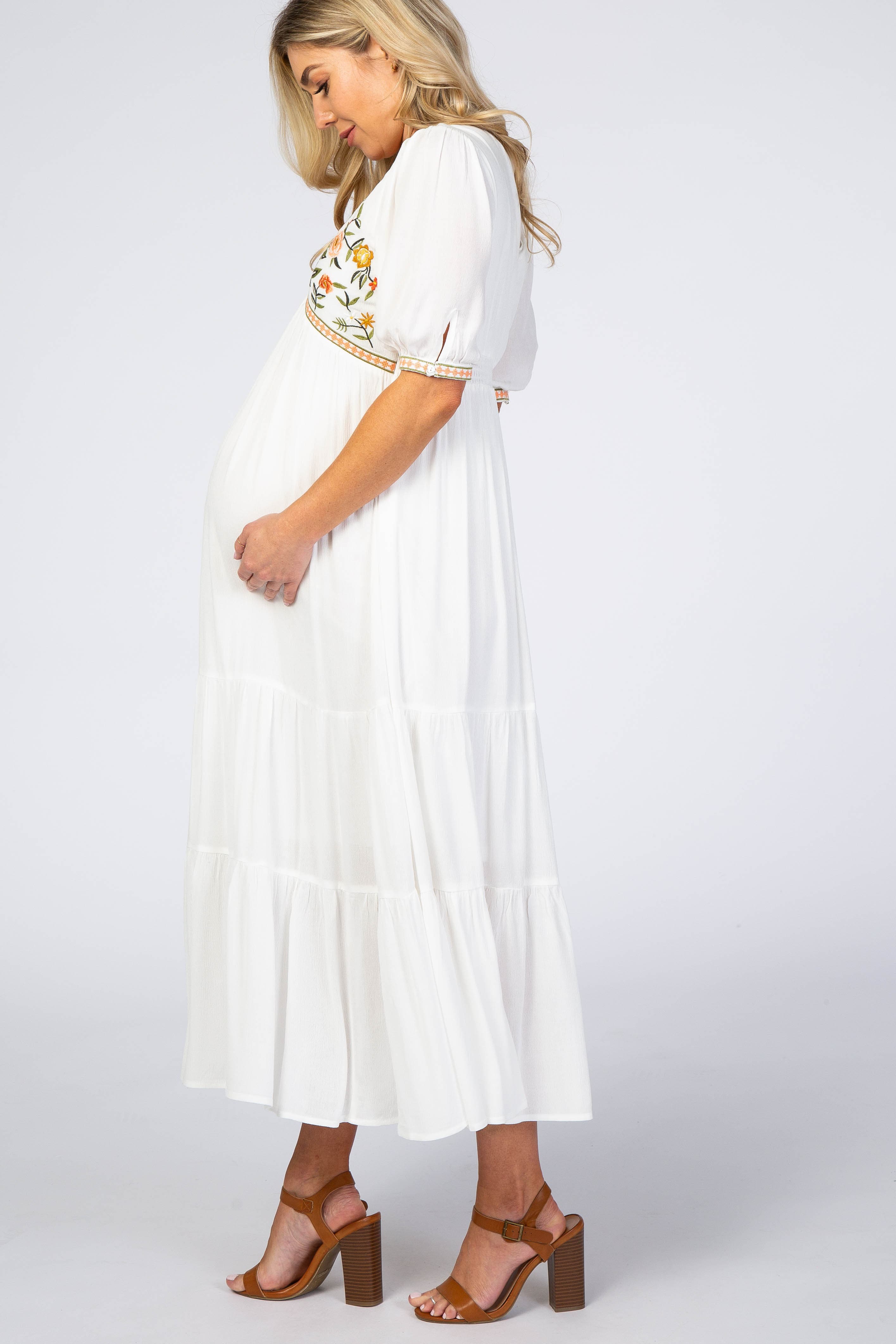 Floral Embroidered Midi Dress - image 2