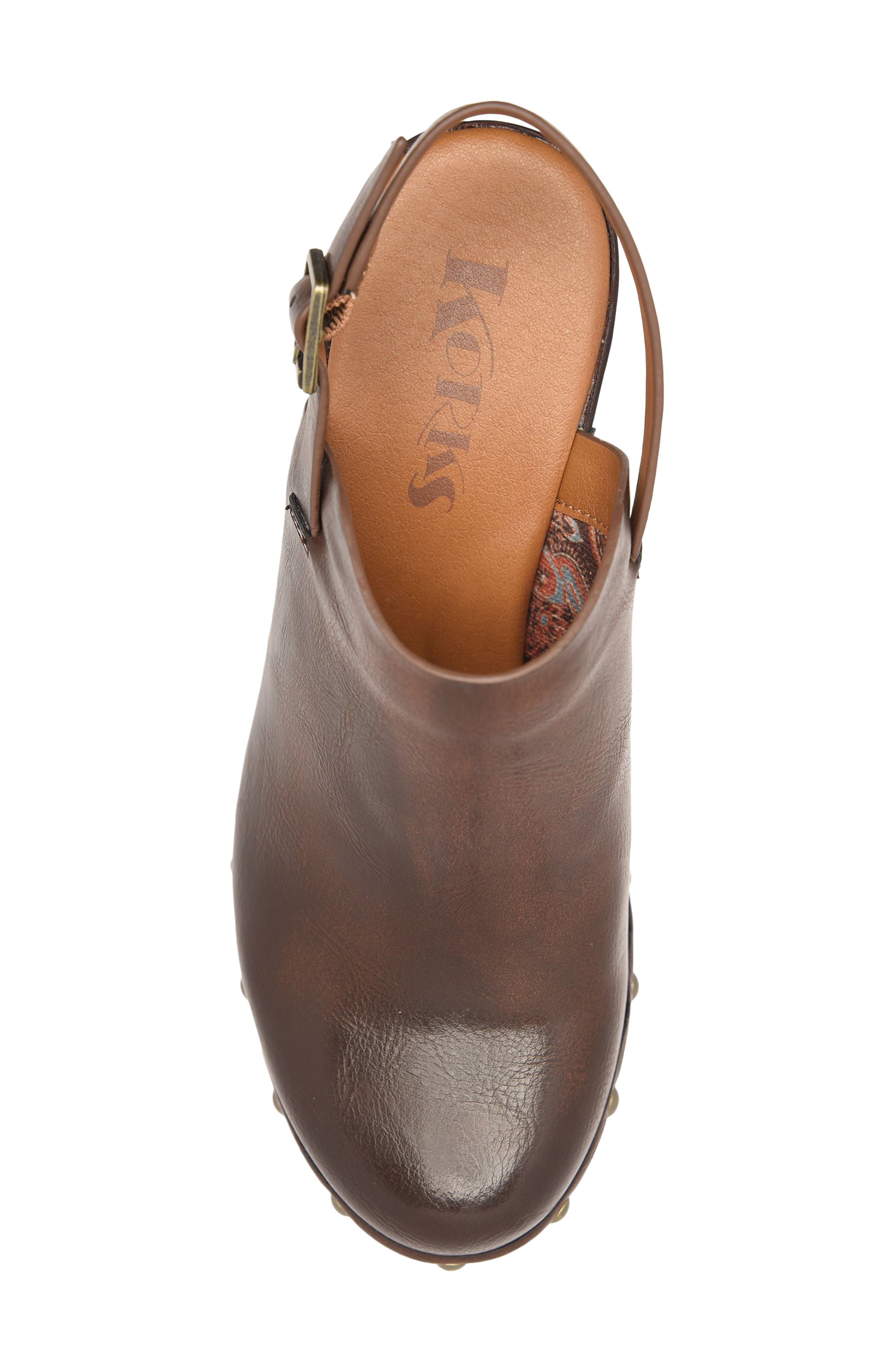 Anika Slingback Clog, Alternate, color, DARK BROWN