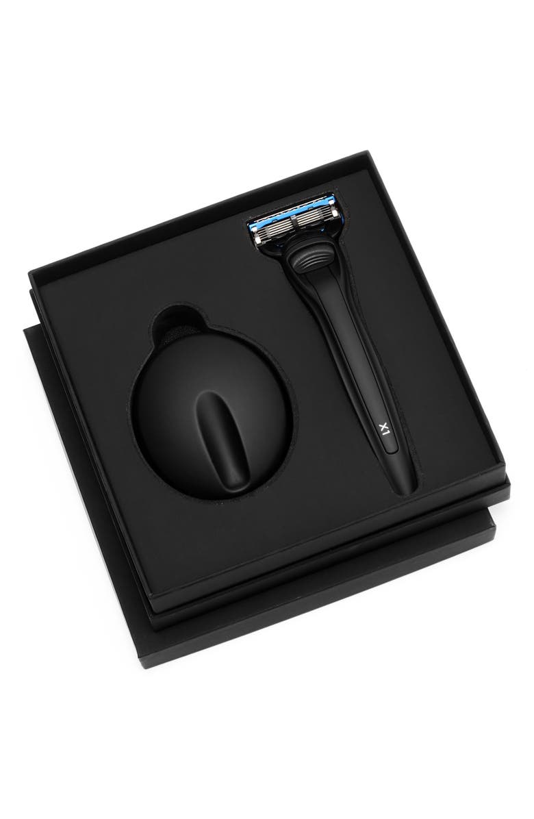 BOLIN WEBB X1 Matte Red Razor and Stand Set, Alternate, color, Matte Black