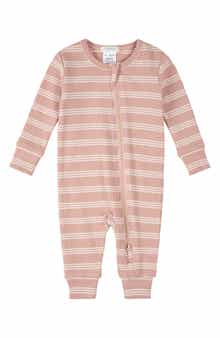 FIRSTS by Petit Lem Stripe Rib One-Piece Pajamas