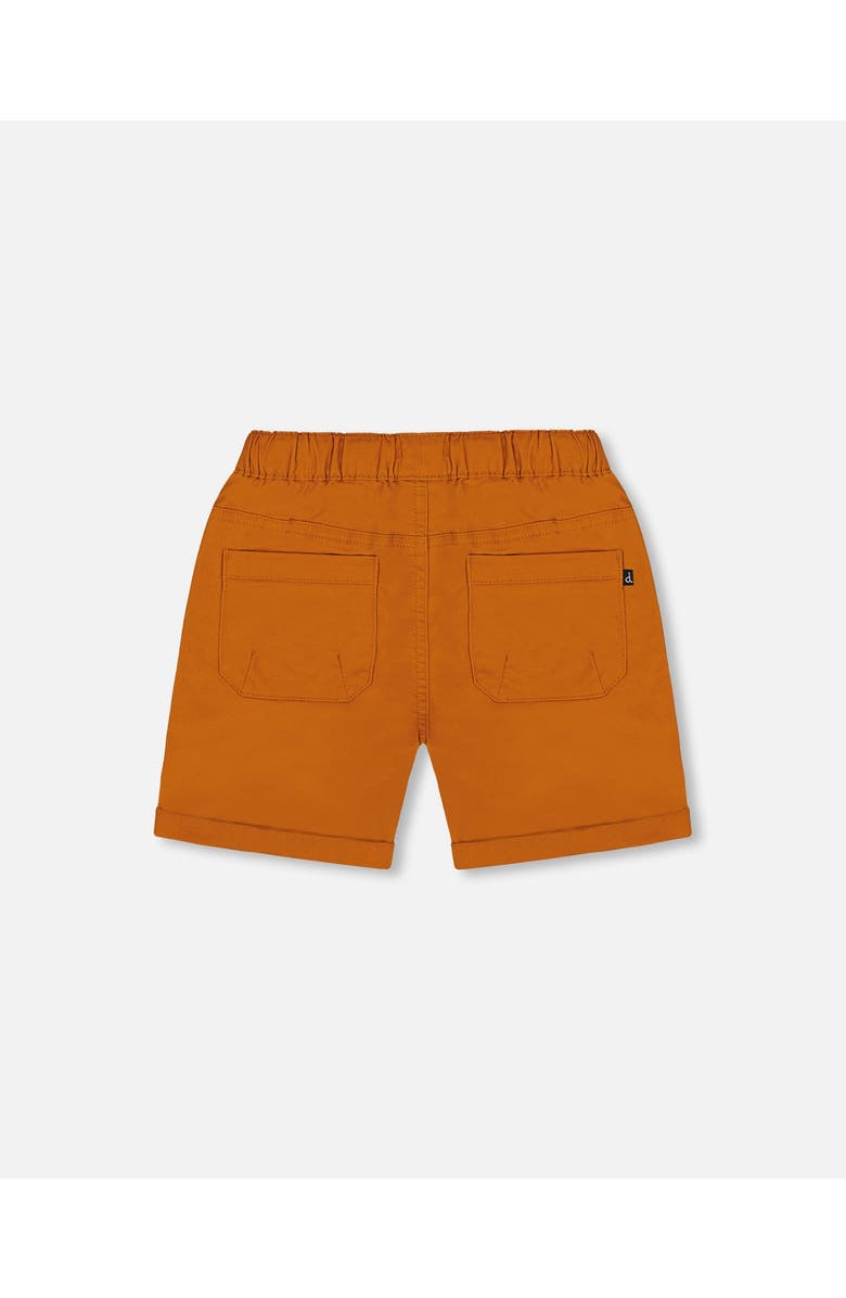 Deux par Deux Baby Boy's Stretch Twill Short Vibrant Orange, Alternate, color, Vibrant Orange