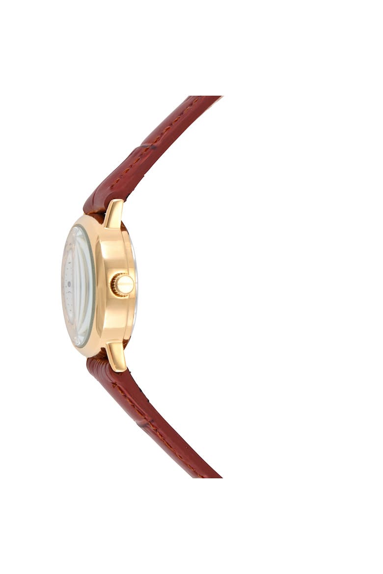 Minimalist Small face Easy Read Leather Watch- 27MM, Alternate, color, Brown