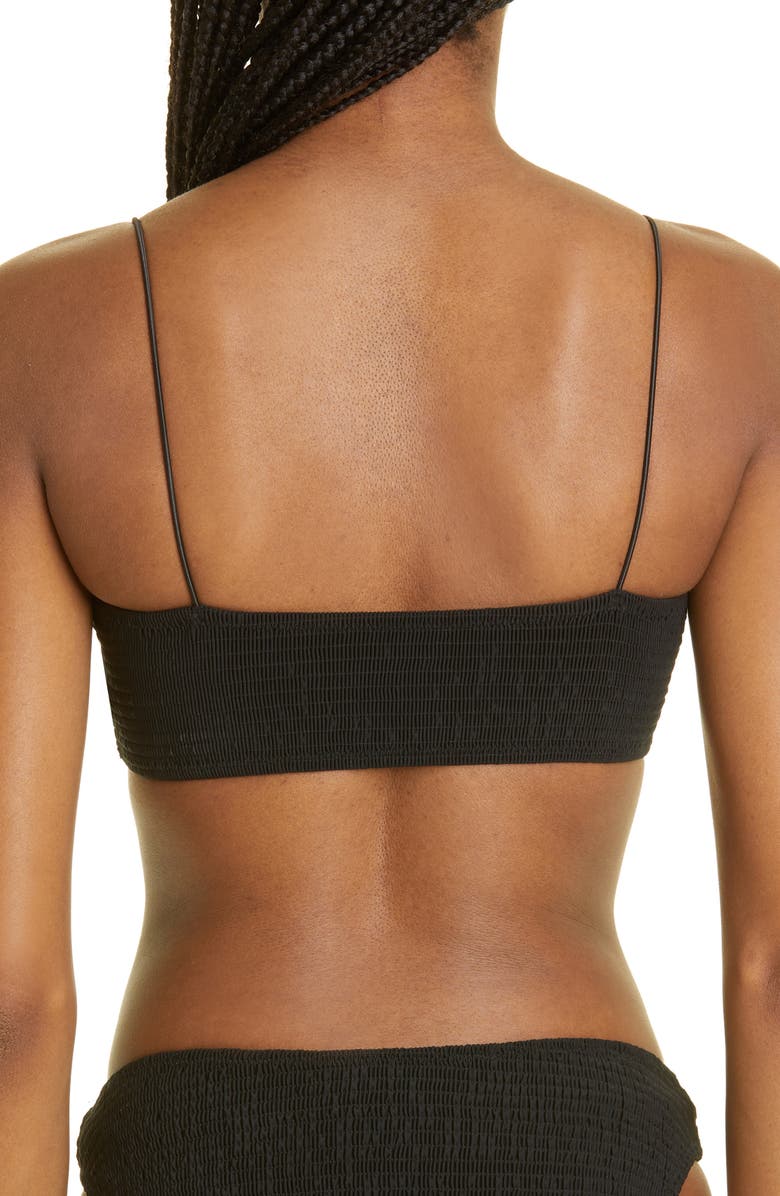 TOTEME Smocked Bikini Top, Alternate, color, 