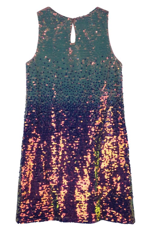 Shop Zunie Kids' Ombré Sequin Party Dress In Blue
