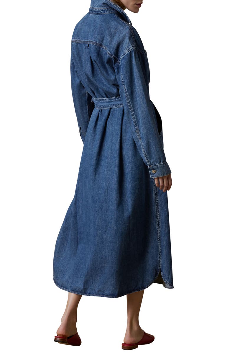 Faherty Cleo Oversize Long Sleeve Sunfair Denim Shirtdress, Alternate, color, Beacon Hill Wash