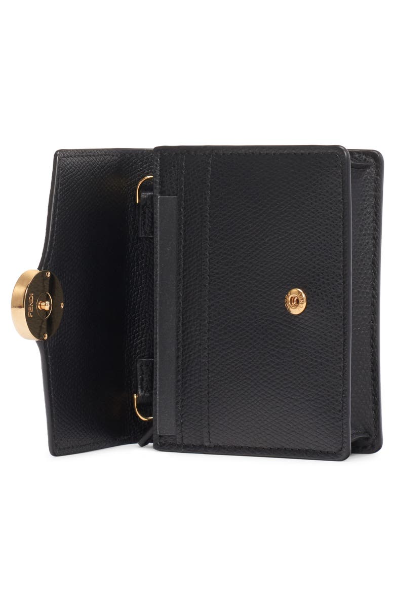 Fendi Leather Wallet on a Chain, Alternate, color, 