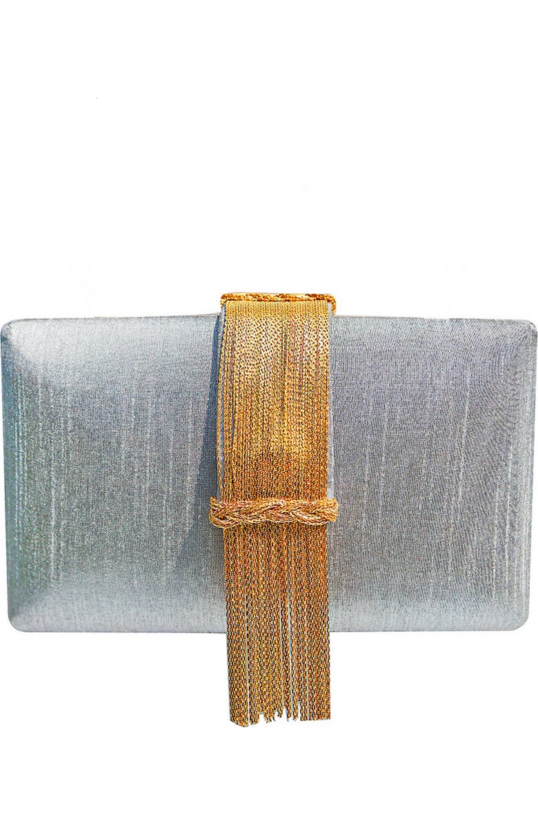 Simitri Fringe Clutch, Main, color, Smokeshow