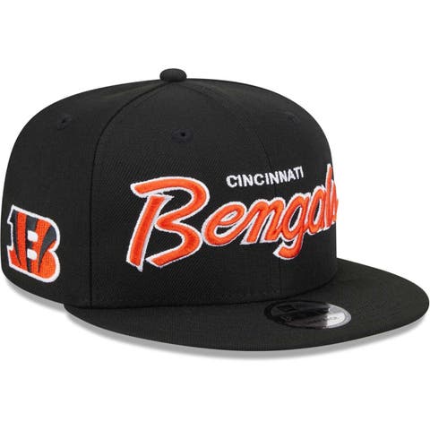 Men's New Era Black Cincinnati Bengals Main Script 9FIFTY Snapback Hat