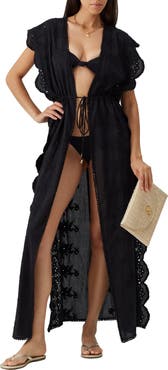 Melissa Odabash Talitha Eyelet Embroidered Cover-Up Dress