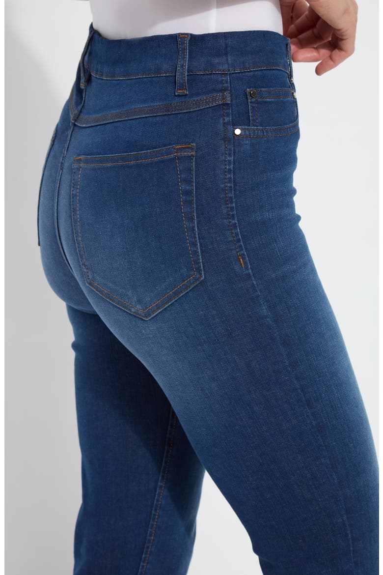 Toothpick High Waist Released Raw Hem Crop Skinny Jeans, Alternate, color, INDIGO BLACK