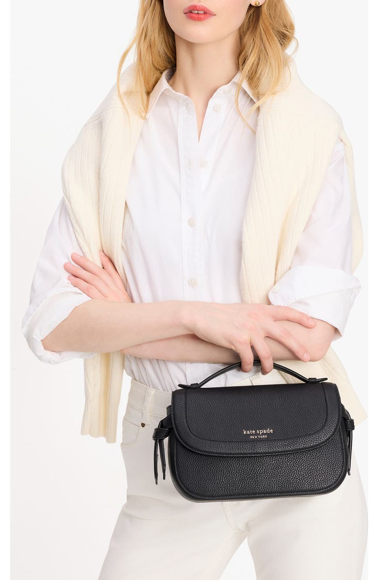 Kate Spade New York knott pebbled leather convertible crossbody bag, Alternate, color,