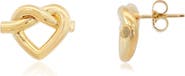 The Lovery Fine Jewelry Heart Knot Stud Earrings