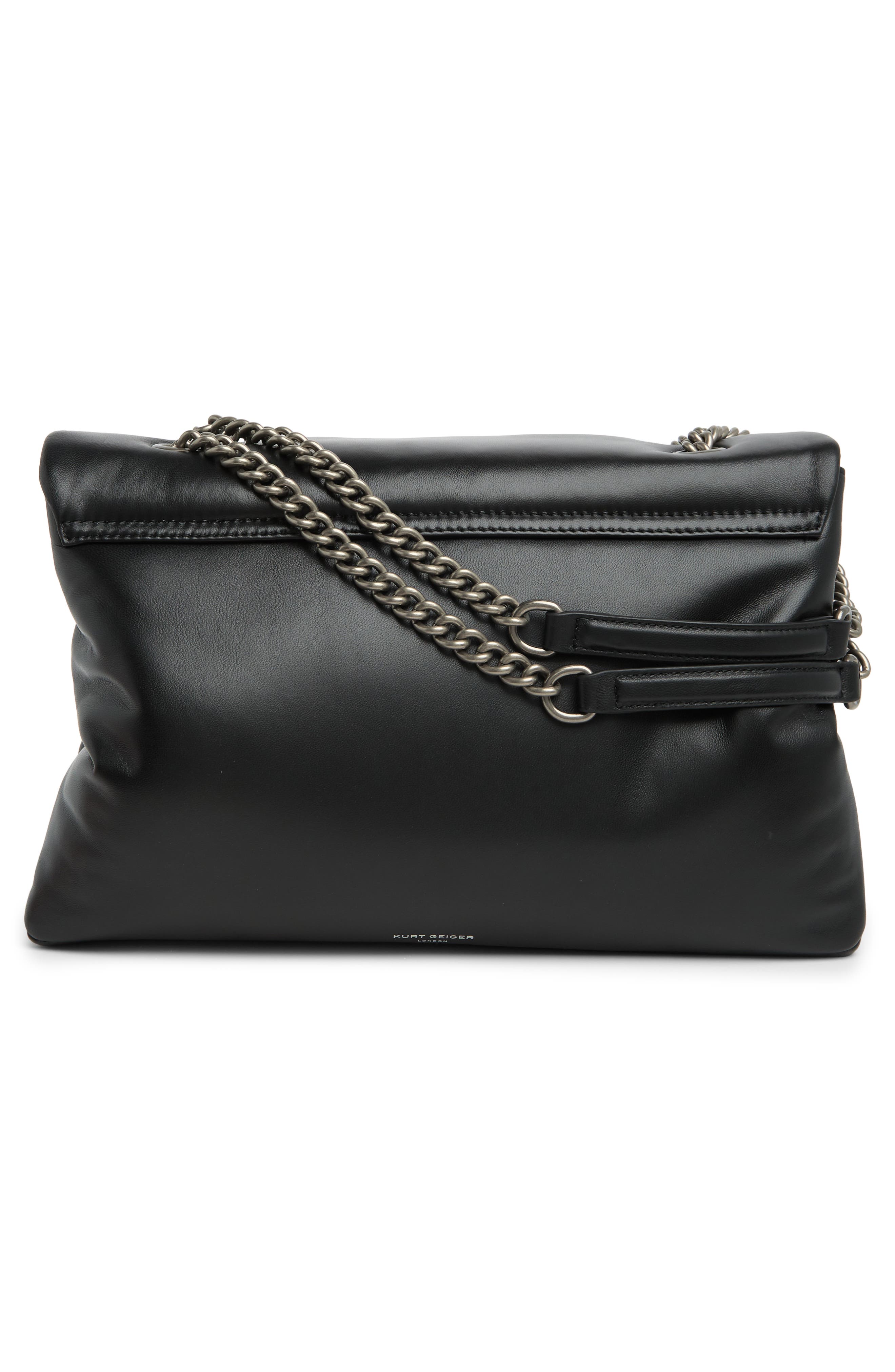 Kurt Geiger London Kew Leather Crossbody Bag, Alternate, color, Black