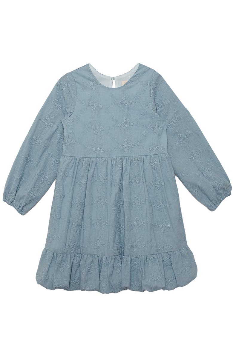 Mabel + Honey Eva Bubble Hemmed Dress, Main, color, Blue