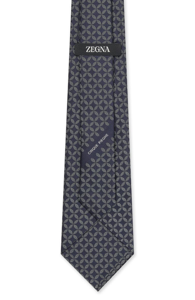 ZEGNA TIES Cinque Pieghe Diamond Jacquard Silk Tie, Alternate, color, 