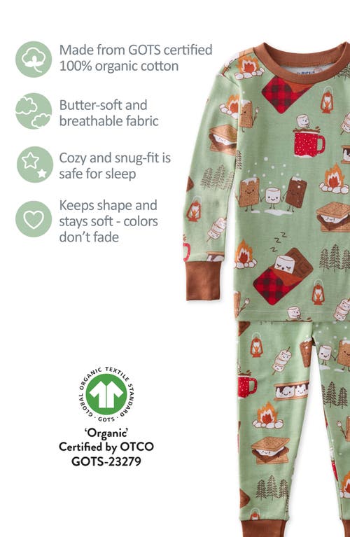 Butterblu Kids' Zen Print Fitted Organic Cotton Two-piece Pajamas In Multi