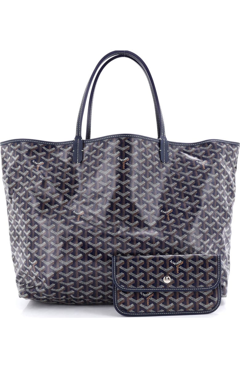 Pre-Owned Goyard Saint Louis Tote Coated Canvas GM, Alternate, color, Blue