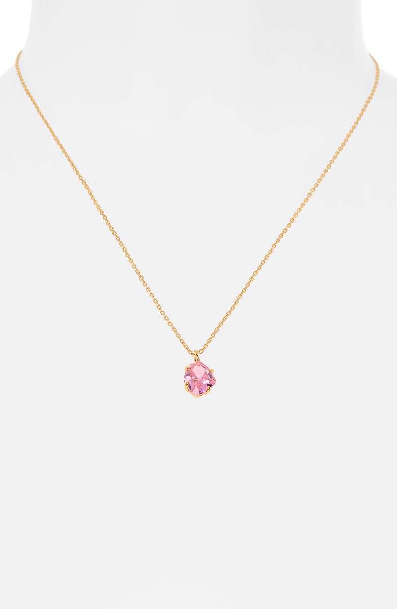 Kate Spade New York treasure trove mini pendant necklace, Alternate, color, Pink.