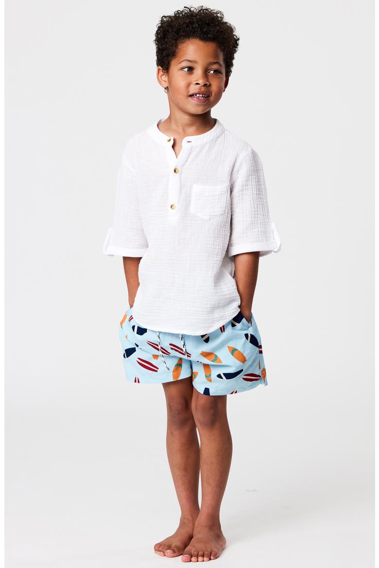 Kids' Frankie Cotton Gauze Shirt, Alternate, color, WHITE
