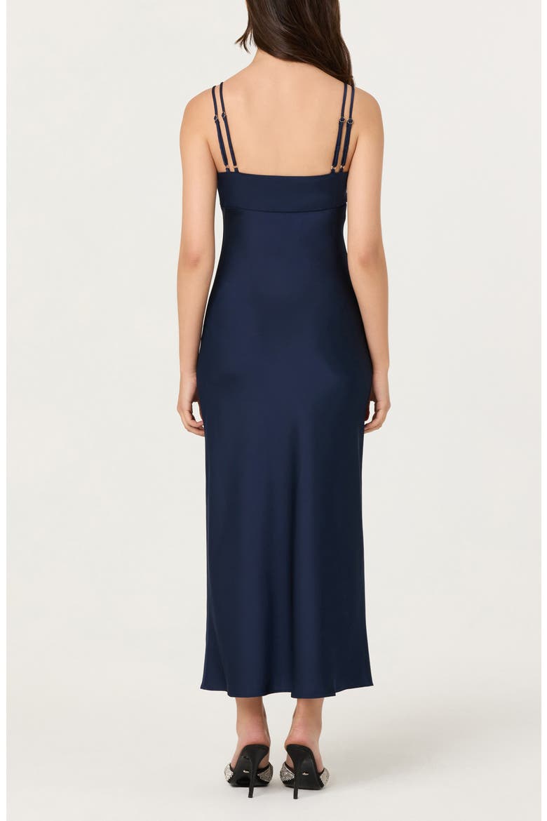 Naveah Lace Trim Slipdress, Alternate, color, NAVY
