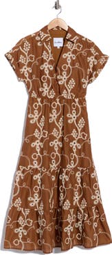 Sam Edelman Rope Embroidered Maxi Shirtdress