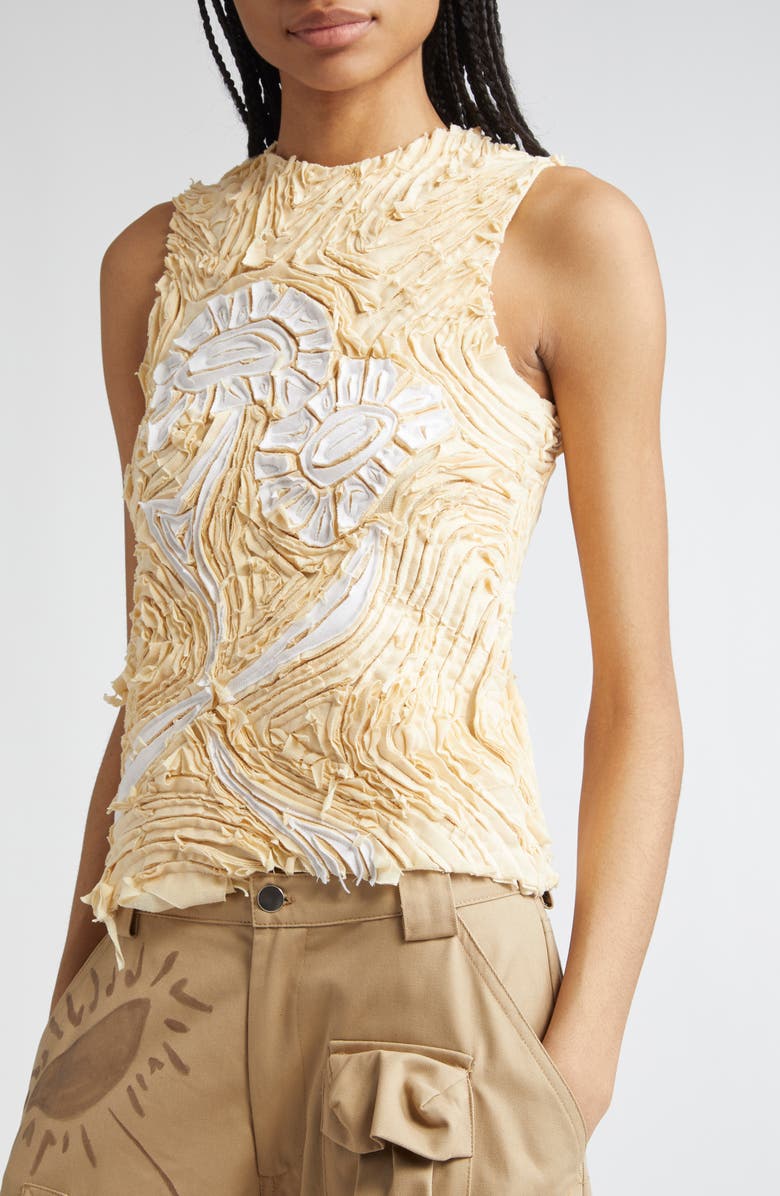 Collina Strada Chirp Flower Tank, Alternate, color, 