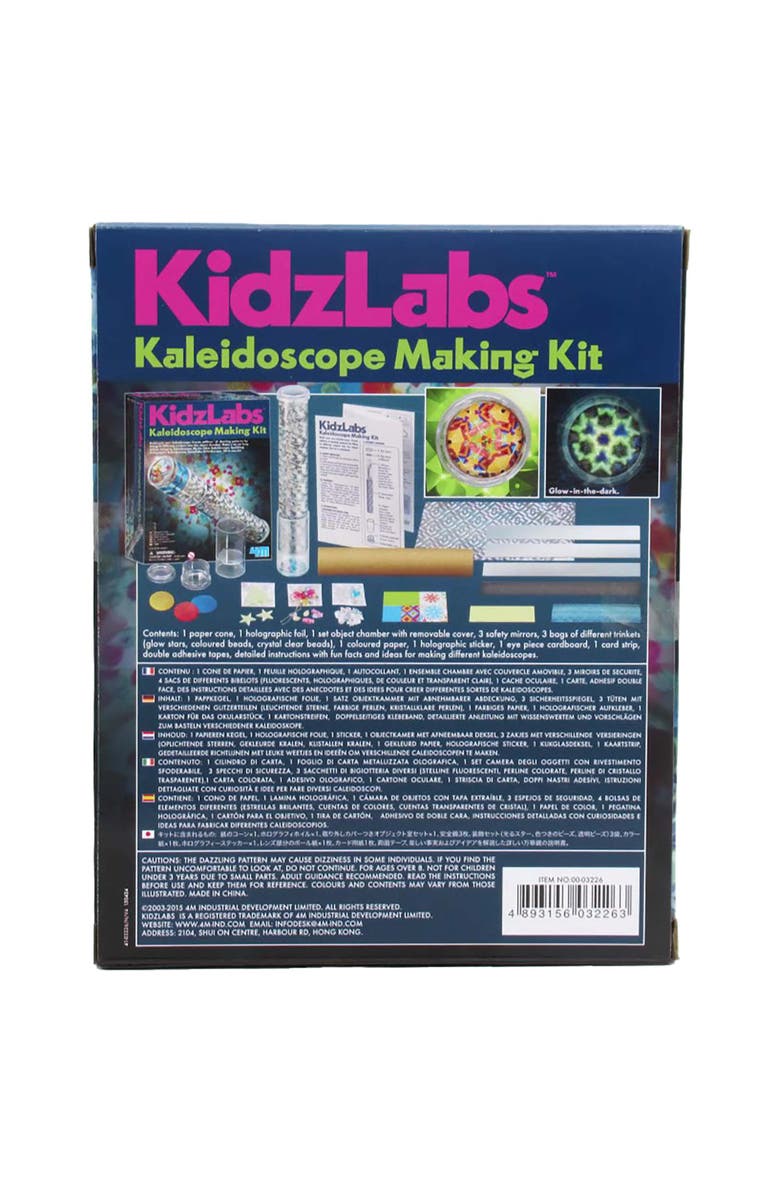 4M Kidzlabs Kaleidoscope Kit Diy Optical Light Toy, Alternate, color, Multicolored