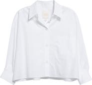 TWP Soon to Be Ex Cotton Button-Up Crop Shirt