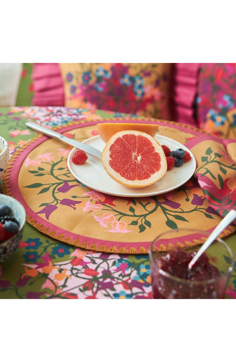 Sophie Williamson Design Round Placemats - Set of 6, Alternate, color, Orange