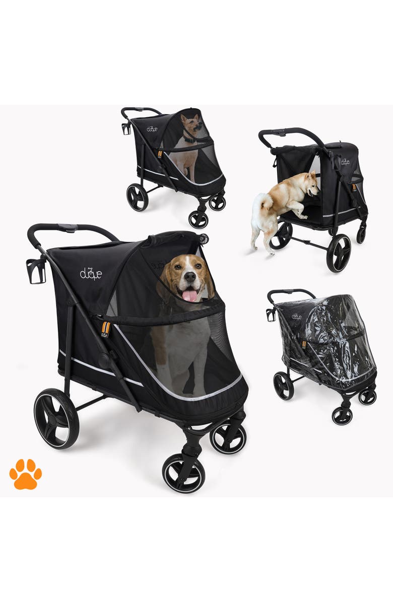 My Duque CHAMP Big Raincover Pet Stroller, 110 Pound Capacity, Alternate, color, Black