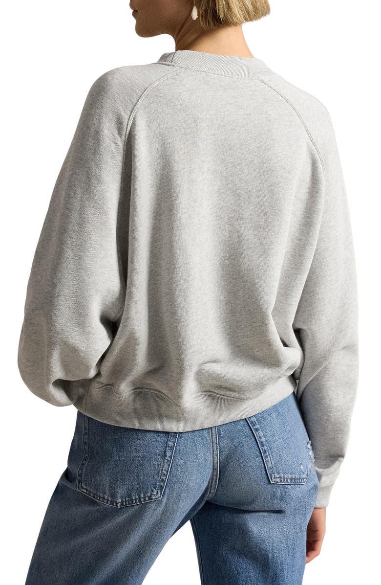 Polo Ralph Lauren Polo Bear Lightweight Fleece Crewneck Sweatshirt, Alternate, color, Light Smoke Heather