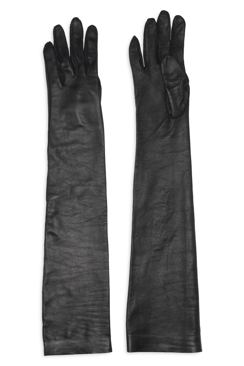 Napa Leather Opera Gloves, Main, color, 1N001 BLACK
