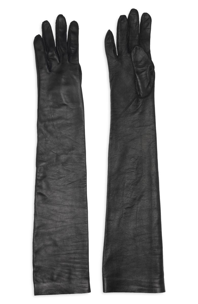 TOM FORD Napa Leather Opera Gloves, Main, color, 1N001 Black