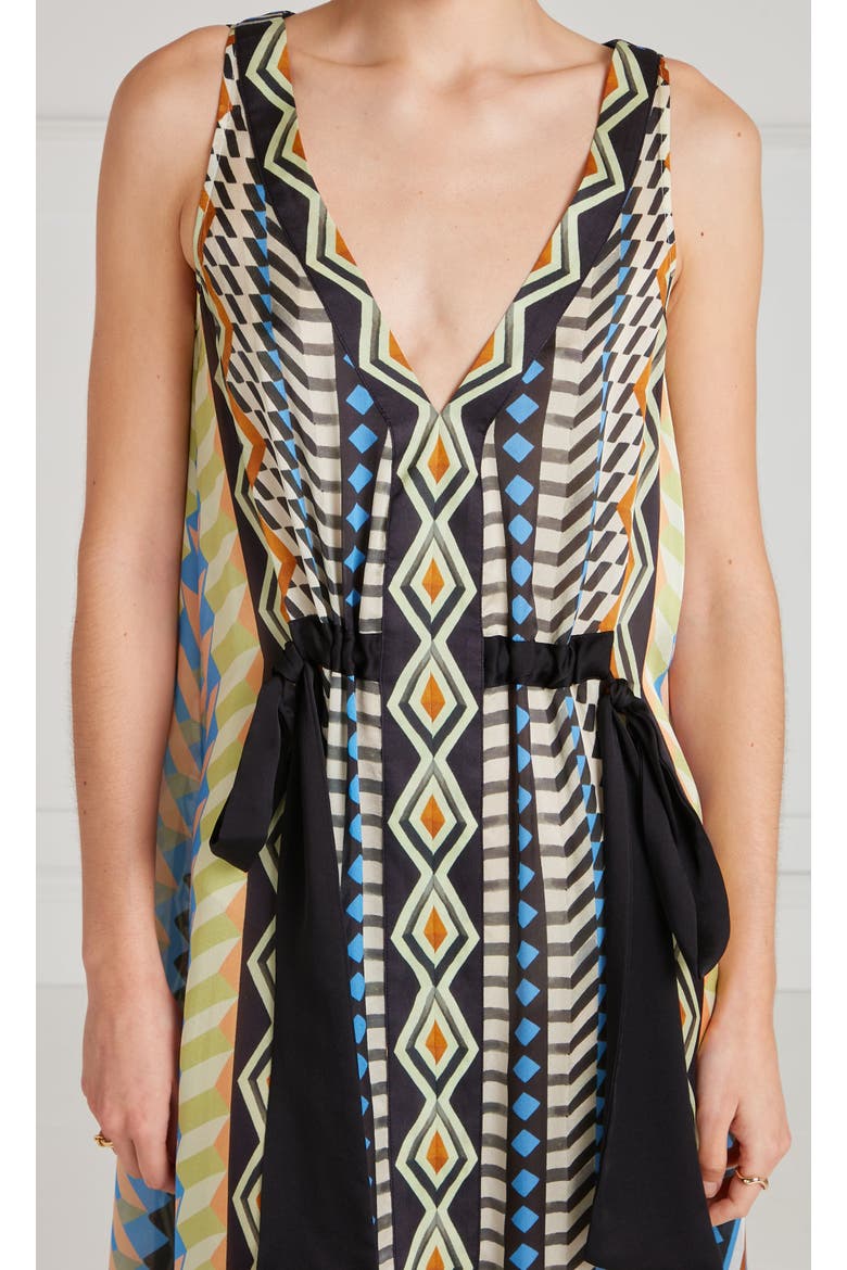 Meryl V-Neck Dress, Alternate, color, Provence Blue Mix