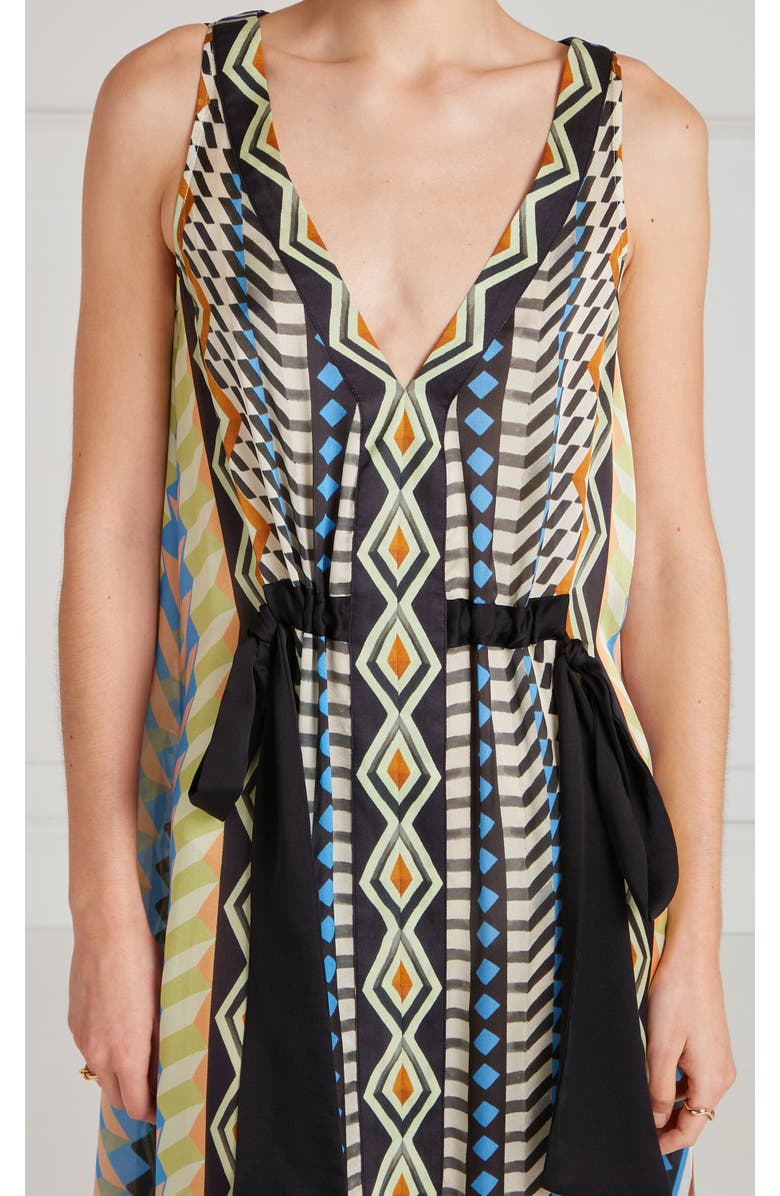 Temperley London Meryl V-Neck Dress, Alternate, color, Provence Blue Mix