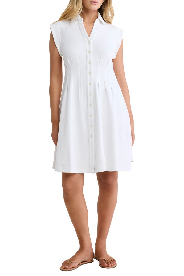 Rory French Terry Dress, Main, color, PAPER WHITE