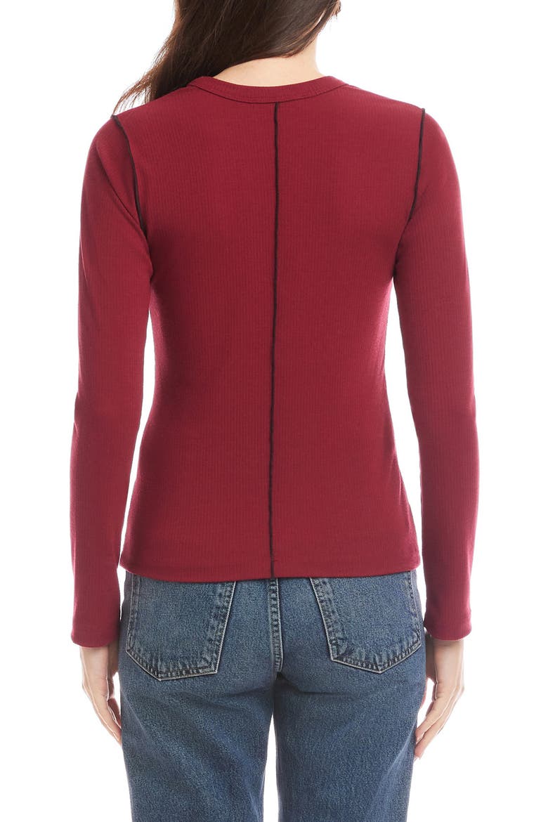 Elissa Rib Top, Alternate, color, BRICK