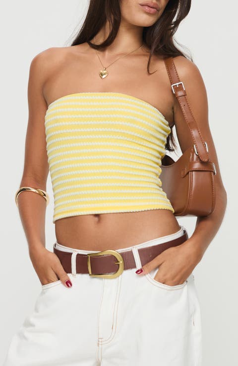 Women's Yellow Striped Tops | Nordstrom