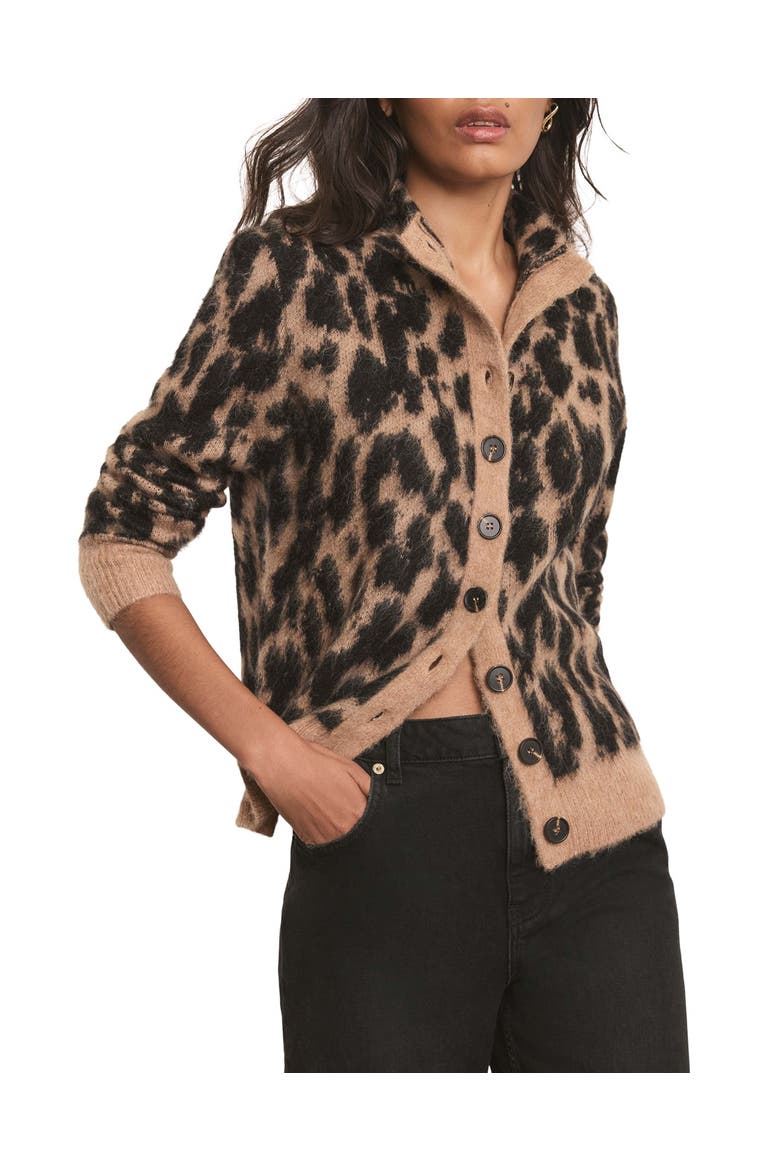 Fuzzy Texture Knit Cardigan, Main, color, Neutral
