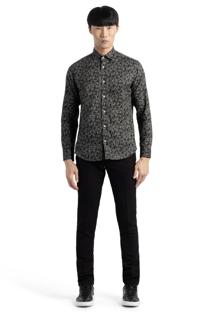 SOFT CLOTH Soft Italian Print Dress Shirt, Alternate, color,