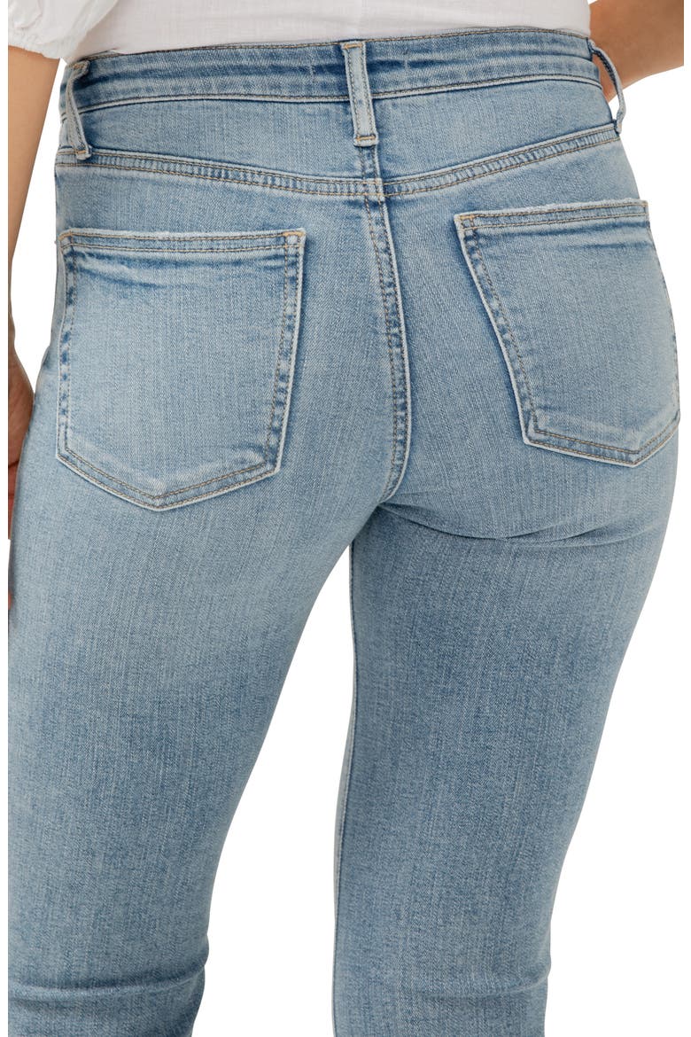 Most Wanted Ripped Mid Rise Ankle Straight Leg Jeans, Alternate, color, INDIGO