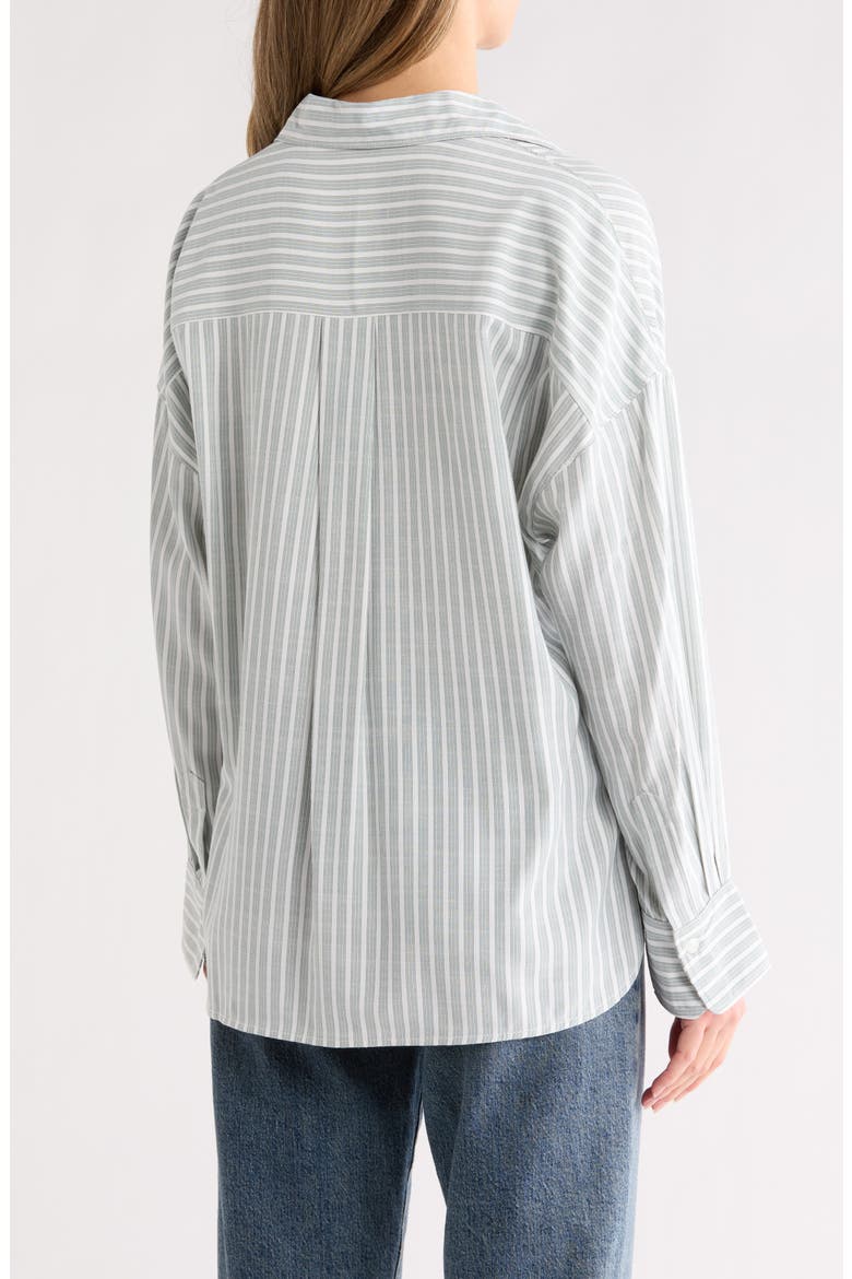 Oversize Stripe Button-Up Shirt, Alternate, color, SEAMIST TRI TIP STRIPE